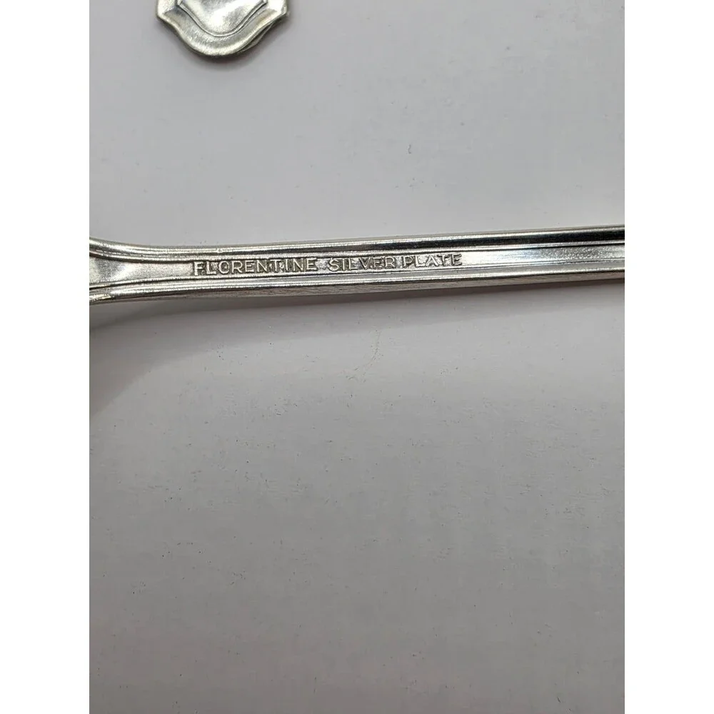Vintage Florentine Silver Plate 2 Iced Tea Spoons